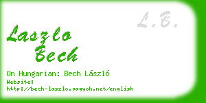 laszlo bech business card