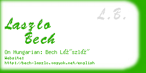 laszlo bech business card